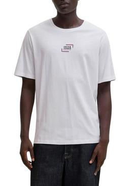 Camiseta Jack and Jones Corp branca para homem.