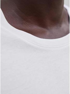 Camiseta Jack and Jones Corp branca para homem.