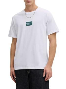 Camiseta Jack and Jones Frank branca para homem.