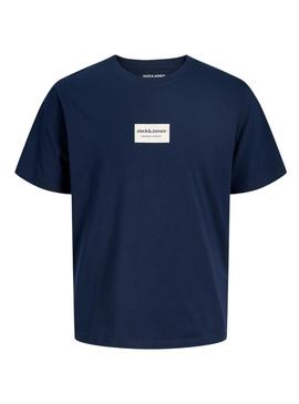 Camiseta Jack and Jones Frank marinho para homem.
