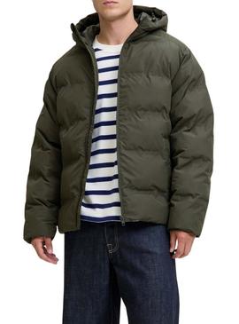 Casaco acolchoado Jack and Jones Soho verde para homem.