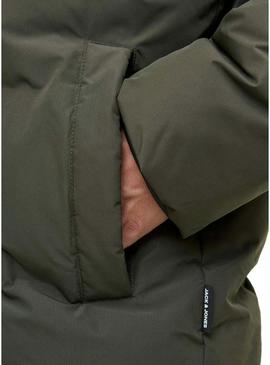 Casaco acolchoado Jack and Jones Soho verde para homem.