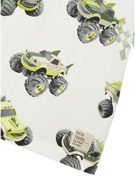 Camiseta Mayoral carros branco para menino