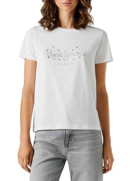 Camiseta Pepe Jeans Brady branca para mulher