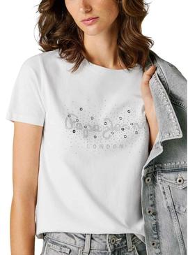 Camiseta Pepe Jeans Brady branca para mulher