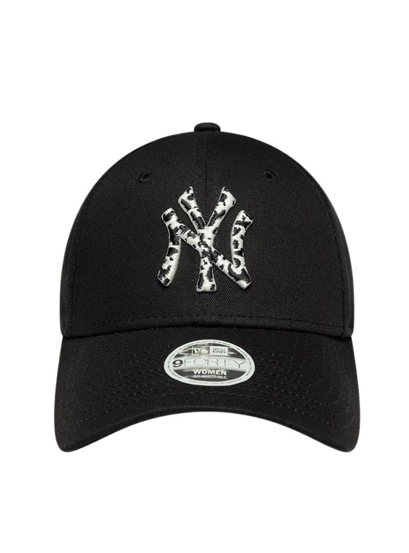 Boné New Era New York Yankees 9FORTY com estampa de animal para mulher.