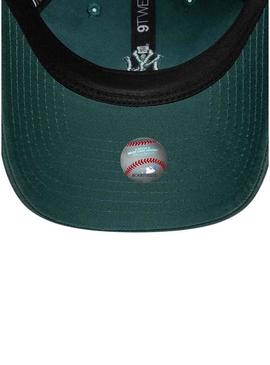 Boné New Era lavado Mini New York Yankees 9TWENTY verde escuro para mulher.
