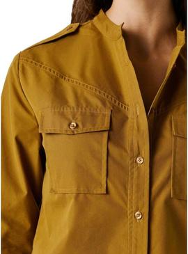 Camisa Pepe Jeans Angy mostarda para mulher.