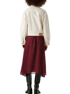 Jaqueta jeans Pepe Jeans relaxed branca para mulher.