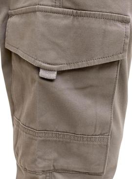 Calça cargo bege Jack and Jones Paul para homem.