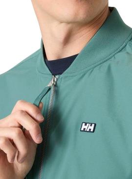 Jaqueta bomber marinha verde Helly Hansen para homem.