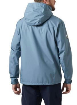 Jaqueta Helly Hansen Crew Midlayer azul com capuz.
