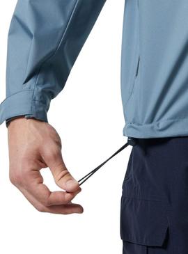 Jaqueta Helly Hansen Crew Midlayer azul com capuz.