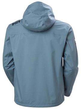 Jaqueta Helly Hansen Crew Midlayer azul com capuz.