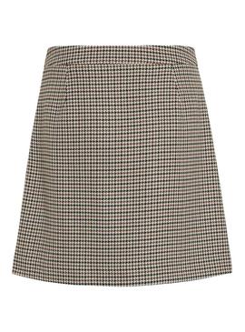 Saia Vila Vienilla bege pata de galinha para mulher.