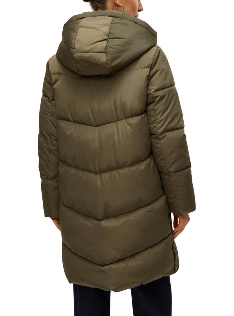 Casaco acolchoado Vila Halsey verde para mulher.