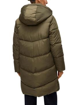 Casaco acolchoado Vila Halsey verde para mulher.