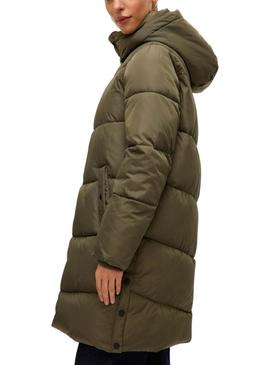 Casaco acolchoado Vila Halsey verde para mulher.