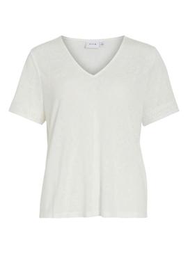 Camisa branca Vila Viensa para mulher.