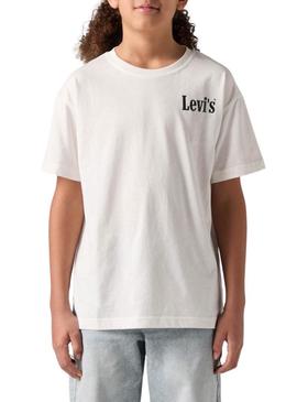 Camisa Levis Aquatic Lounge branca para criança