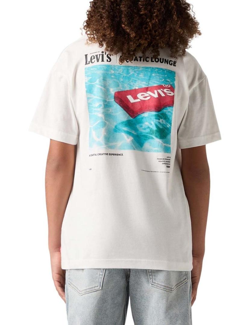 Camisa Levis Aquatic Lounge branca para criança