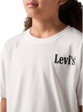 Camisa Levis Aquatic Lounge branca para criança