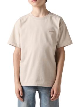 Camiseta Levis Red Tab Vintage bege para criança.