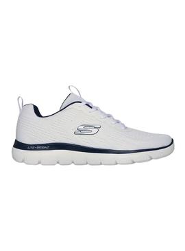Tênis Skechers Summit branco para homem.