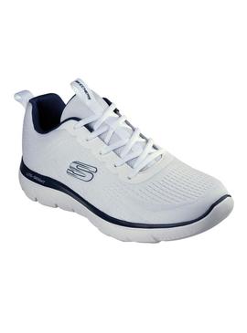 Tênis Skechers Summit branco para homem.