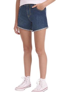 Short Levis A Line azul escuro para menina