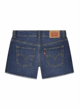 Short Levis A Line azul escuro para menina