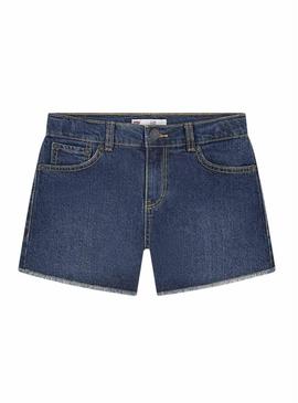 Short Levis A Line azul escuro para menina
