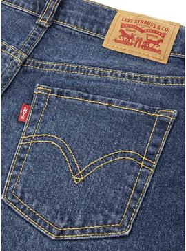 Short Levis A Line azul escuro para menina