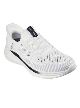 Tênis Skechers Slade Quinto branco para homens.