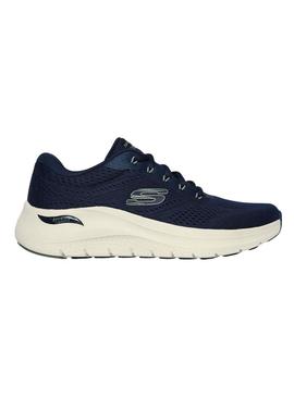 Sapatilhas Skechers Arch Fit azul marinho para homem.