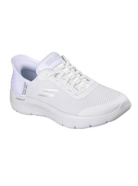 Sapatilhas Skechers Go Walk branco para mulher.