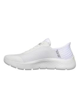 Sapatilhas Skechers Go Walk branco para mulher.