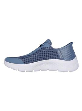 Tênis Skechers Go Walk azul para mulher.
