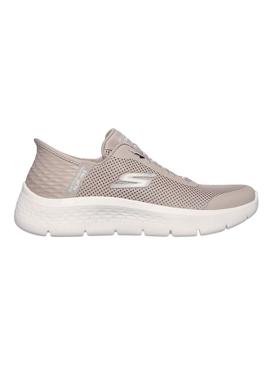 Sapatilhas Skechers Go Walk bege para mulher