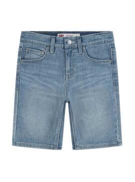 Bermuda Levis 511 Slim Fit azul para menino.