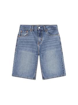 Bermuda jeans azul da marca Levis Skate para crianças.