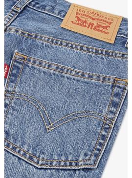 Bermuda jeans azul da marca Levis Skate para crianças.