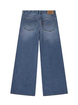 Calça de ganga Levis High Rise Baggy azul para menina