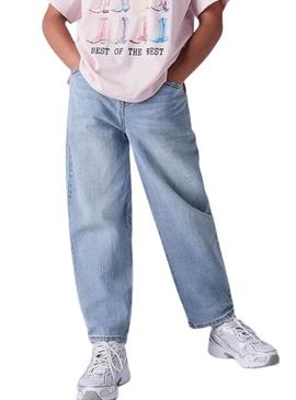 Calça jeans Levis Baggy Barrel azul para menina.