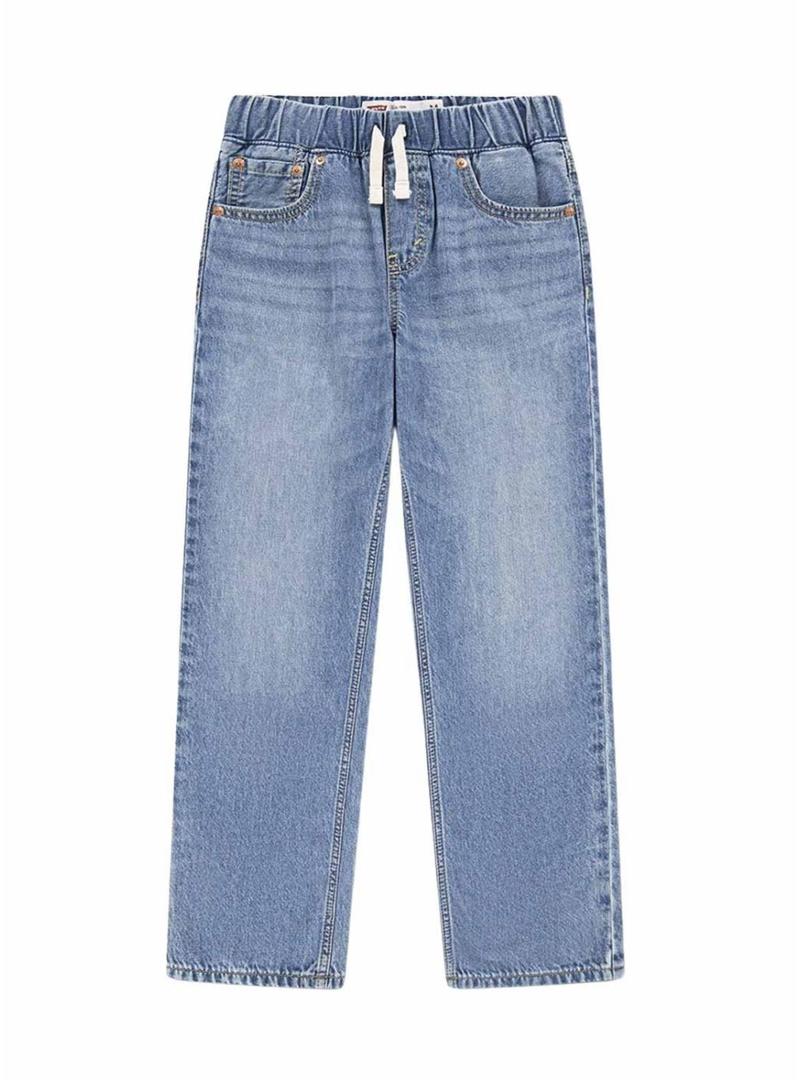Calça jeans Levis Baggy Barrel azul para menina.