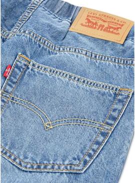 Calça jeans Levis Baggy Barrel azul para menina.
