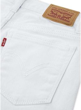 Calça jeans Levis Wide Leg branca para menina
