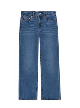 Calça Levis Wide Leg azul para menina