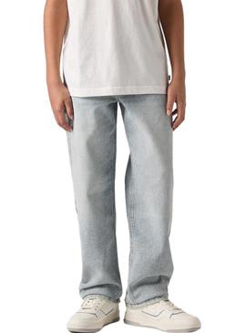 Calça de ganga Levi's Stay Loose Tapered Fit azul para menino.