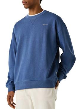 Moletom Pepe Jeans Geo azul para homem.